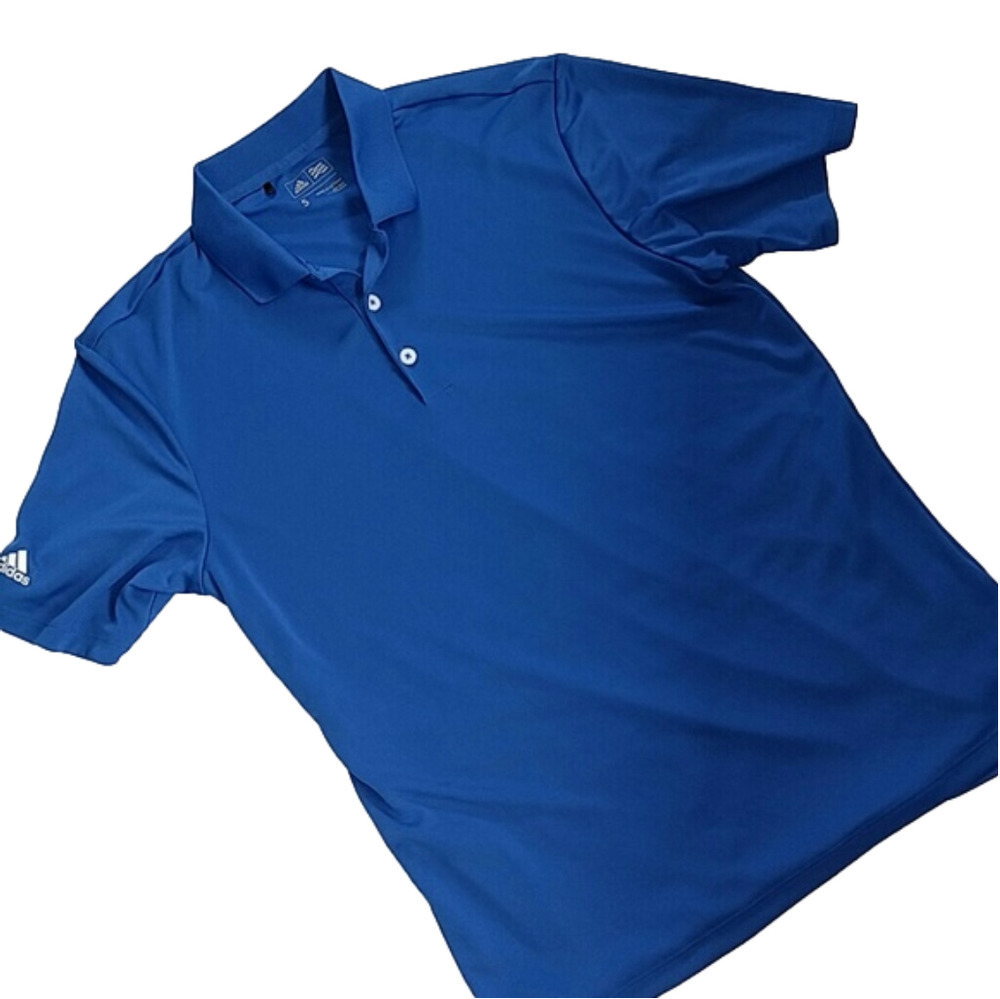 Men's blue Adias polo shirt S